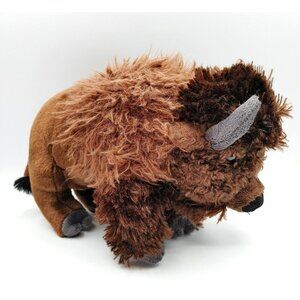 Wild Republic Buffalo Bison Plush Brown Realistic Stuffed Animal 13" Long